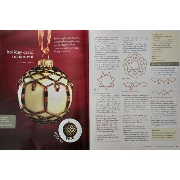 Beadwork Magazine December 2008 January 2009 - Picture 9 of 16